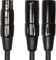 Roland RCC-YC-XF2XM Black Series XLR female - 2x XLR male 15 cm - thumbnail