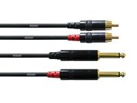 Cordial CFU 6 PC Adapterkabel Tulp M-Jack M Stereo 6m - thumbnail