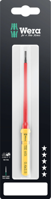 Wera Kraftform Kompakt VDE 60 i 0,4x2,5x157 mm TIE SB Elektronica Plat Verwisselbare kling 2.5 mm