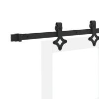 Slidingdeur met Hardware Set 'ORKDAL'Wit Massief Hout & Glas - thumbnail