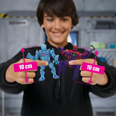 MrBeast Lab Hybrid Spider vs Energy Panther actiefiguren