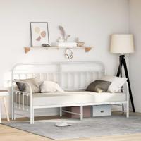 Bedframe voor een daybed met hoofdeinde Wit 80 x 200 cm Staal - thumbnail