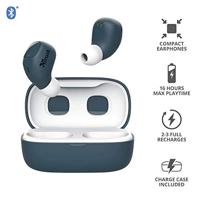Trust Mobile Nika Compact Draadloze Bluetooth Oordopjes Wireless Earphones, 18 uur speeltijd in totaal, ingebouwde microfoon, TWS, standaard, Blauw - thumbnail