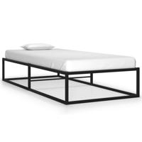 Bedframe metaal zwart 100x200 cm - thumbnail