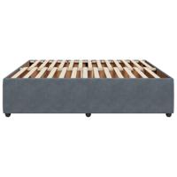 Bedframe zonder matras 180x200 cm fluweel donkergrijs - thumbnail