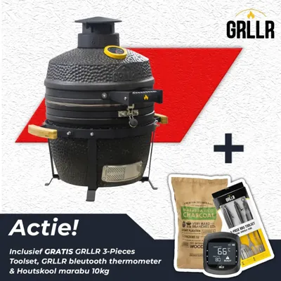 GRLLR Ember Classic 16 Charocal Black Kamado BBQ Mat Zwart