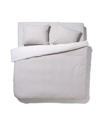 HEMA Dekbedovertrek - zacht katoen - 240 x 220 cm - wit stip (wit)