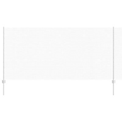 VidaXL Hek met paal zilver 1,2 x 25 m staal