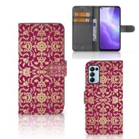 Wallet Case OPPO Find X3 Lite Barok Pink | Portemonnee hoesje - thumbnail