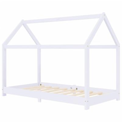 Kinderbedframe massief grenenhout wit 80x160 cm Kinderbedframe massief grenenhout wit 80x160 cm