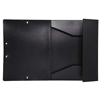 Exacompta elastomap A4, uit PP, 3 kleppen en elastiek zwart