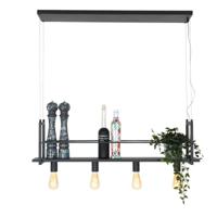 Mexlite Hanglamp buckley Rek 2983 zwart - thumbnail