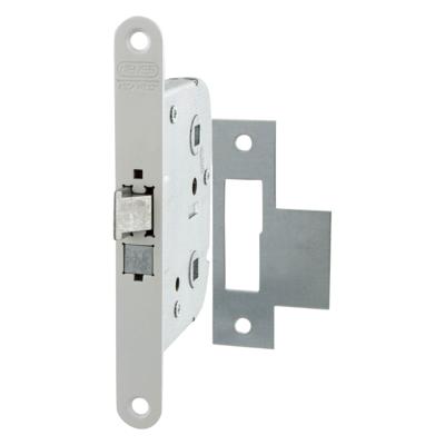 Nemef 1444 Toilet/badkamerdeurslot | DM55mm | WC55mm | krukgat 8mm | voorplaat staal gelakt 18x153mm afgerond | zamac dag- en nachtschoot | DR 1+3/2+4