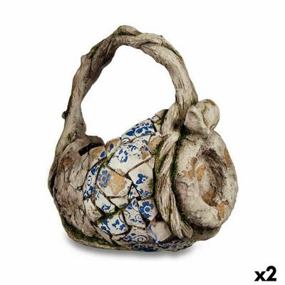 Decoratief tuinfiguur Ibergarden Polyresin Vaas 23,5 x 35 x 31 cm (2 Stuks)