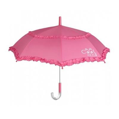 Perletti kinderparaplu met franjes roze 75 cm
