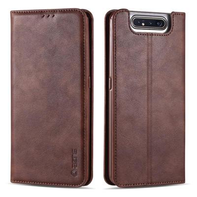 Voor Galaxy A80/A90 AZNS retro textuur magnetische horizontale Flip PU lederen draagtas met houder & kaartsleuven & fotolijstjes (bruin) Voor Galaxy A80/A90 AZNS retro textuur magnetische horizontale Flip PU lederen draagtas met houder & kaartsleuven & fotolijstjes (bruin)