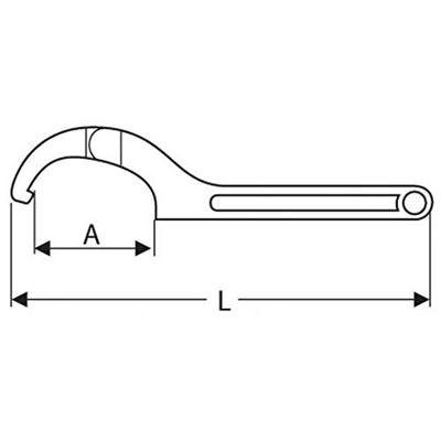 Expert by Facom Scharnierende Haaksleutel | 114 -> 159 mm - E112604