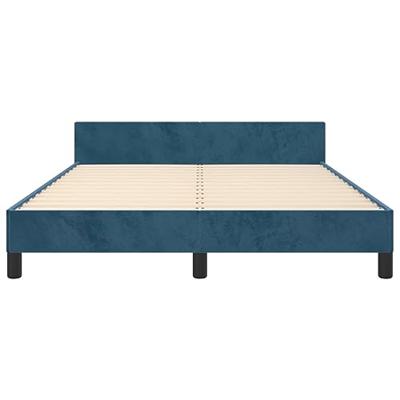 Bedframe zonder matras 140x200 cm fluweel donkerblauw