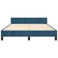 Bedframe zonder matras 140x190 cm fluweel donkerblauw - thumbnail