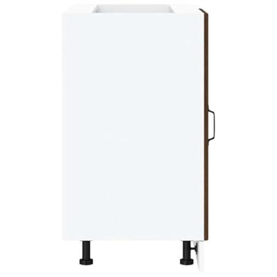 Spoelbakonderkast Lucca bewerkt hout bruin eikenkleur Spoelbakonderkast Lucca bewerkt hout bruin eikenkleur