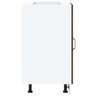 Spoelbakonderkast Lucca bewerkt hout bruin eikenkleur - thumbnail