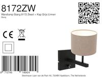 Steinhauer WandlampStanger met taupe kap - 8172ZW - thumbnail