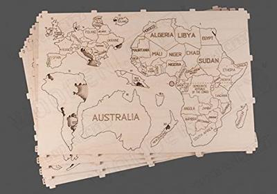 Wooden City wereldkaart 83 x Wooden City wereldkaart 83 x