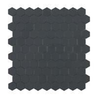 Mozaiek hexagon dark grey 3.5x3.5cm - thumbnail