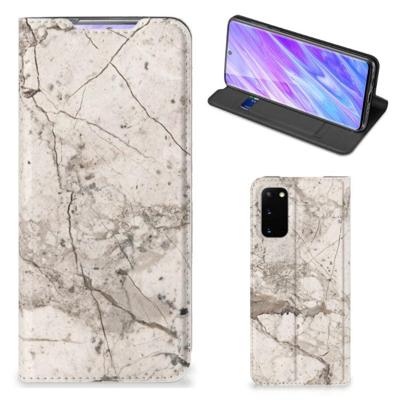 Samsung Galaxy S20 | Standcase | Marmer Beige Samsung Galaxy S20 | Standcase | Marmer Beige