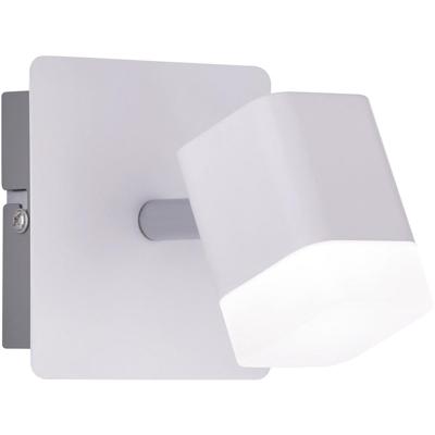 LED Wandspot 4W Warm Wit 3000K - Rond Mat Wit Aluminium