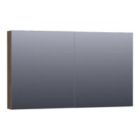 Brauer Impress Spiegelkast 120 cm - zonder Verlichting - Met 2 Dubbelzijdige Spiegeldeuren - Lamellen Eiken Zwart - thumbnail