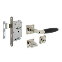 Set toiletslot 63/8 rvs met deurkruk Ton basic op rozet 38x38mm en WC-sluiting nikkel - thumbnail