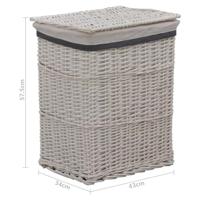 Wasmand wilgen wit - thumbnail