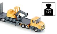 Siku 1611 dieplader met graafmachine 1:64 - thumbnail