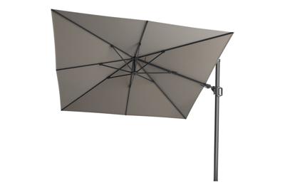 Zweefparasol Challenger Zijwaarts Kantelbaar (T2) premium 3x3 meter Manhattan zonwering Platinum - Platinum