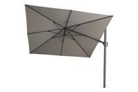 Zweefparasol Challenger Zijwaarts Kantelbaar (T2) premium 3x3 meter Manhattan zonwering Platinum - Platinum - thumbnail