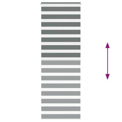 VidaXL Zebra rolgordijn 75x200 cm stofbreedte 70,9 cm donkergrijs VidaXL Zebra rolgordijn 75x200 cm stofbreedte 70,9 cm donkergrijs