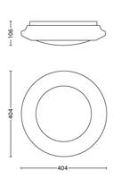 Plafondlamp LED Philips Cinnabar Wit Plastic (40,4 x 10,6 cm) 20 W - thumbnail