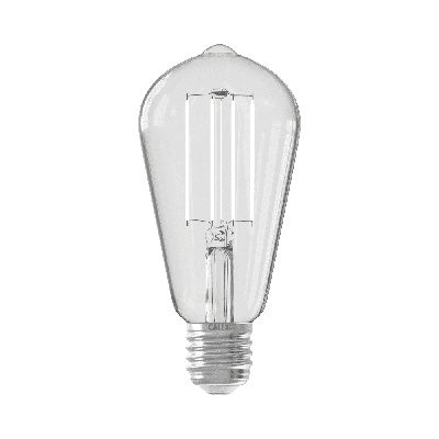 CALEX - LED Lamp - Smart LED ST64 - E27 Fitting - Dimbaar - 7W - Aanpasbare Kleur CCT - Transparant Helder