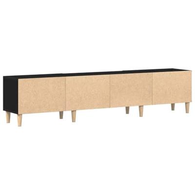 TV-kast Zwart Eiken 180 x 31,5 x 40 cm Bewerkt hout