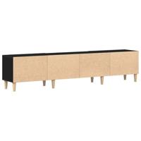 TV-kast Zwart Eiken 180 x 31,5 x 40 cm Bewerkt hout - thumbnail