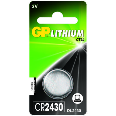 GP CR2430 lithium 3 volt blister 1 3212308 GP CR2430 lithium 3 volt blister 1 3212308