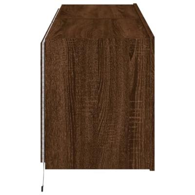 Tv-wandmeubels met LED 2 st 60x35x41 cm bruin eikenkleur