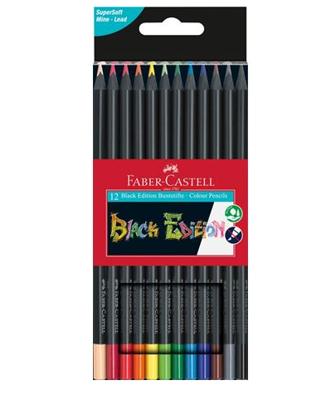 Faber Castell fc-116412 kleurpotloden black edition in etui 12 stuks