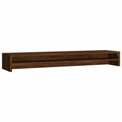 Monitorstandaard 100x24x13 cm bewerkt hout bruin eikenkleur