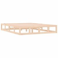 Bedframe massief hout 200x200 cm - thumbnail
