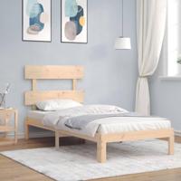 Bedframe zonder matras massief grenenhout 90x200 cm - thumbnail