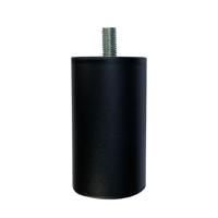 Stalen meubelpoot zwart rond ø 5 cm en hoogte 9 cm (M10) - thumbnail