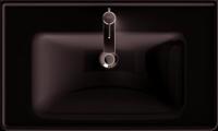 Wastafel Duravit D-Neo Met Rand Overloop Kraanvlak 1 Kraangat 80 cm Hoogglans Wit - thumbnail