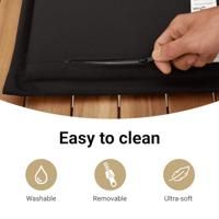 Tuinbankje verstelbaar met kussens poly rattan zwart - thumbnail